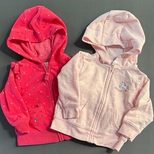 💜3/$15 Carter’s Infant Unicorn and Fleece Polka Dot Jacket Bundle